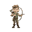 player character with bow and arrow