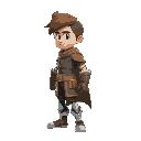hero character side view