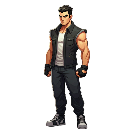 shadow fight style 2d character 