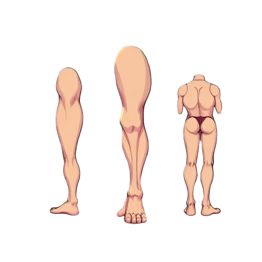 design a leg for me. give me the back, front, and side frames so i can use them in my design.
