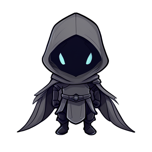 hooded hollow knight very small no arms no legs