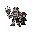 chrono from chrono trigger but in nes style, like the characters from castlevania of nes, 3 colors only, and size 32x16
