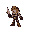 chrono from chrono trigger but in nes style, like the characters from castlevania of nes, 3 colors only, and size 32x16