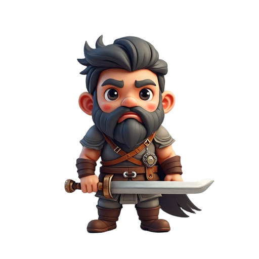 a warrior with sword