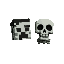 minecraft mini creeper head and zombie head and skeleton head
