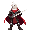 homem de cabelos brancos longos, parcialmente amarrado, capa longa e esvoaçante, com detalhes em prata e vermelho escuro, armadura leve de couro e metal, cicatriz no rosto, botas reforçadas, cinto com bolsas para poções, segurando uma espada