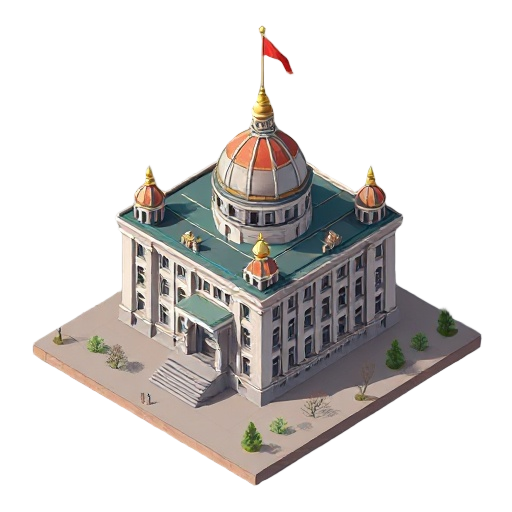 big soviet style building in post soviet russia