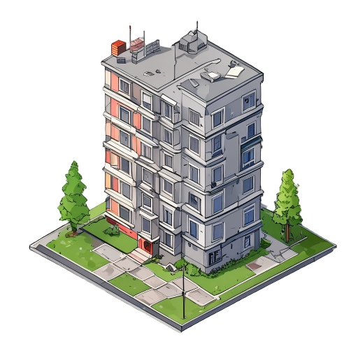 soviet style multi storey house in post soviet russia with kinder ground