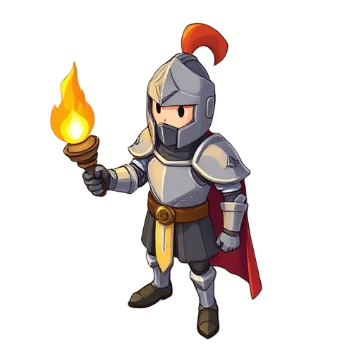 knight with torch