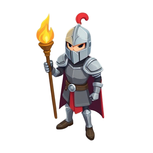 knight with torch