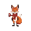 fox with red scarf