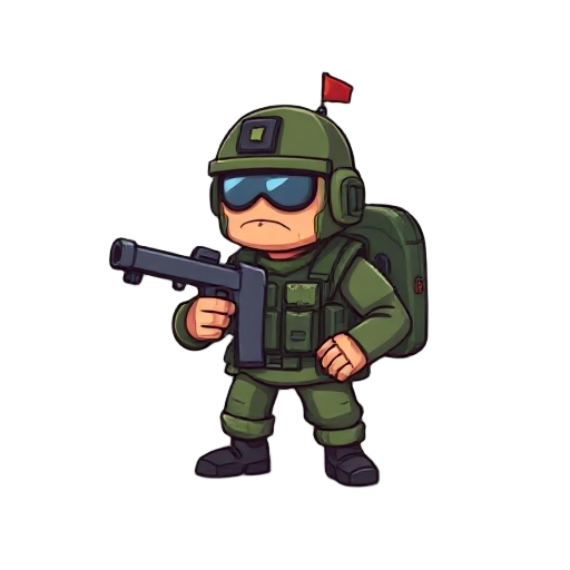 army pexel art
