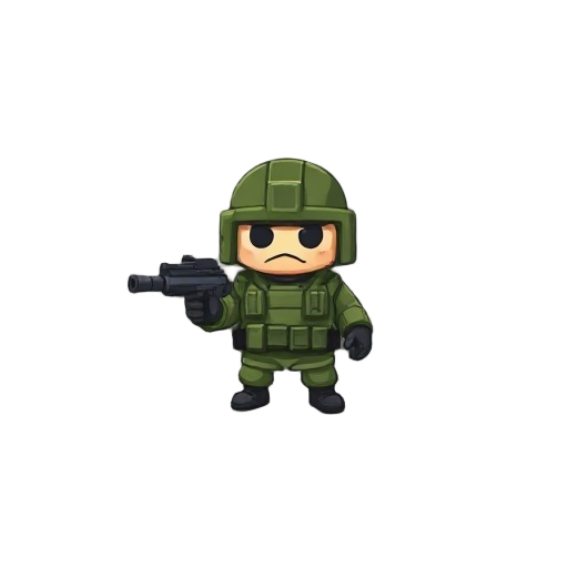 army pexel art