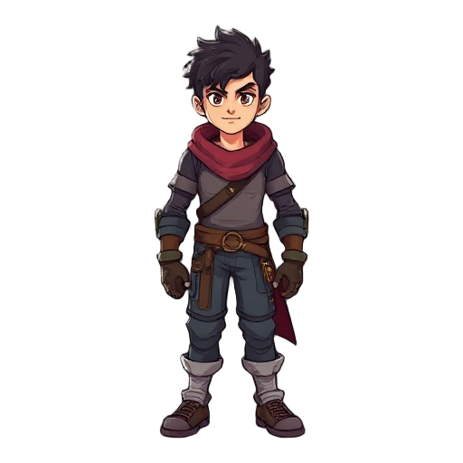 generame un player rpg con sus animaciones de arriba,abajo,isquierda,derecha