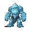 create an ice golem. make him look rocky