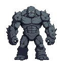 evil dark rock golem 