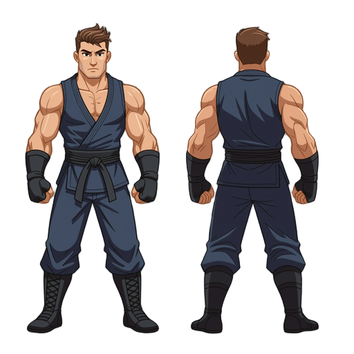 fighter from the side