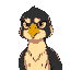 a falcon, sad, black  a profile picture,