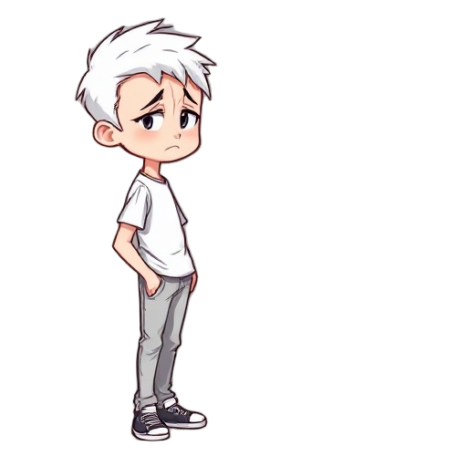 score_9, score_8_up, score_7_up, score_6_up, rating_safe, sidescroller, from_side, 1boy, solo, standing, looking_ahead, thin_body:1.2, pale_skin, white_hair, dark_streaks, scar_on_face:1.2, tired_expression, sharp_eyes, torn_gakuran, white_shirt, school_p