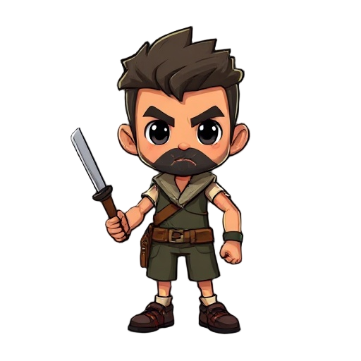preciso de um personagem quase igual ao jogo survivor.io, so que numa tematica estilo jak do ps2 sendo vista de cima