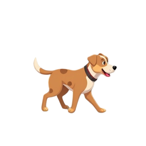 a dog walking