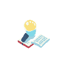 an icon that represents research, digital art style, clean vector-like ui design, minimalist flat design with subtle gradients,, soft ambient rim lighting, no photorealism, consistent 3/4 isometric perspective, 2px stroke weight, no lens flare, game-ready