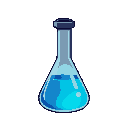 research flask icon using colors deep space blue (#0a1929), metallic gray (#2e3440), accent teal (#00bcd4)