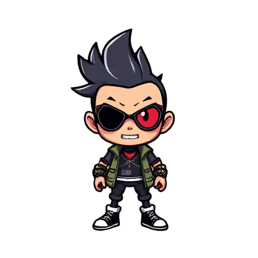 punk 16 bit character