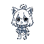temmie undertale blue and white