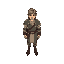 um personagem medieval meio de lado