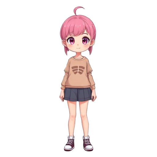 pink haired 16years old girl