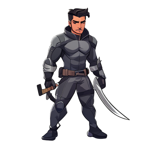 an agility hero with two blade in his hand male