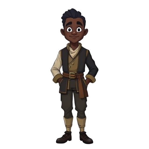 black man with 1870 clothes