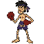 a tall thai boxer with scruffy hair, long arms and legs