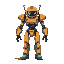 a robot for a sci fi low pixel game.