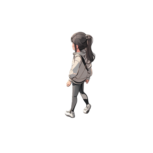 a girl walking 