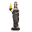 a statue of a woman holding a brazier