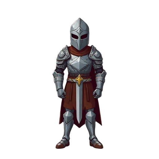 realistic drawing of a medieval knight