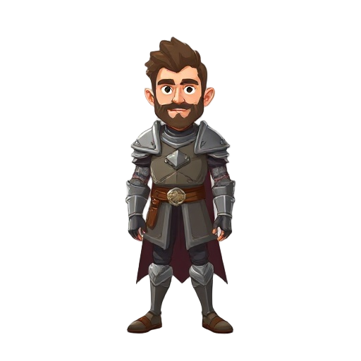 desenho realiosta de um cavaleiro medieval