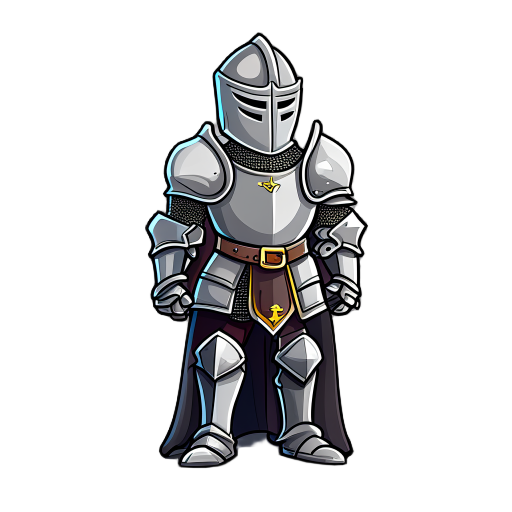 realistic drawing of a medieval knight