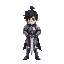 knight with sword,black hair
