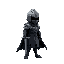 dark knight with sword,walking,lokking right