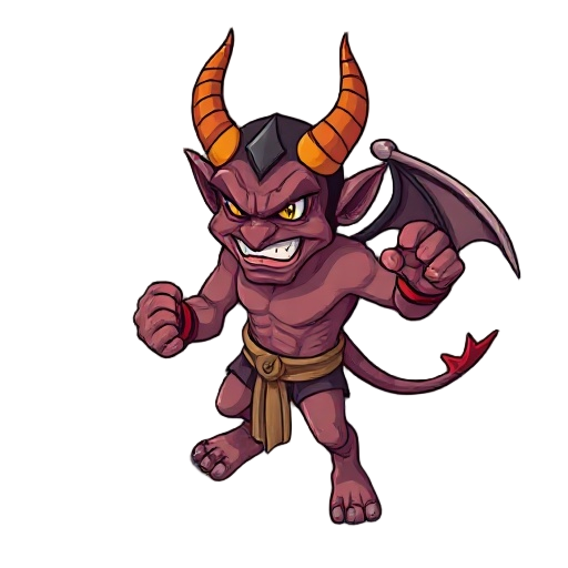 crie um demonio lutador de muaythai