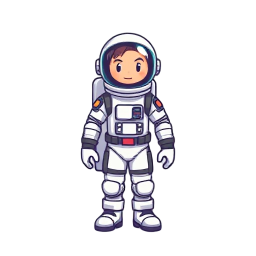 generate me a sprite for my pixel game i need an astronaut main character