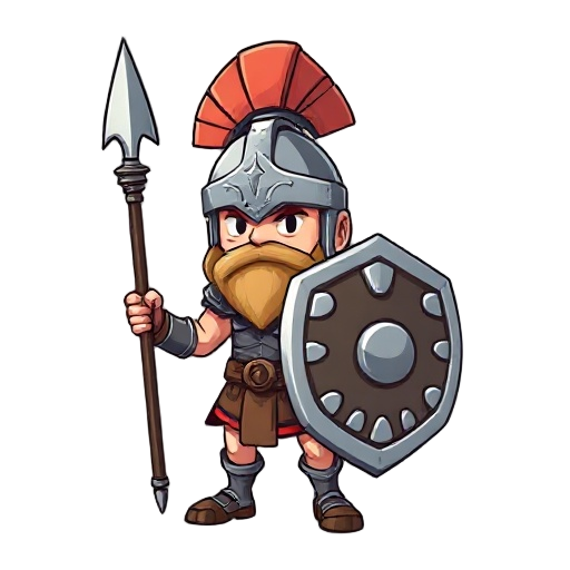 warrior normal warrior , include helmet , spear , and shield 