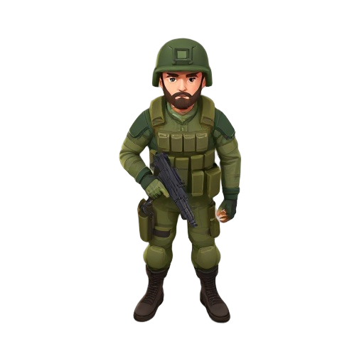 isometric soldier