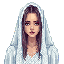 beautiful girl in the guise of a ghost, in slavic style
