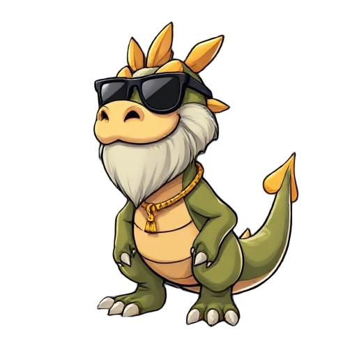 bearded dragon with sunglasses and gold necklace