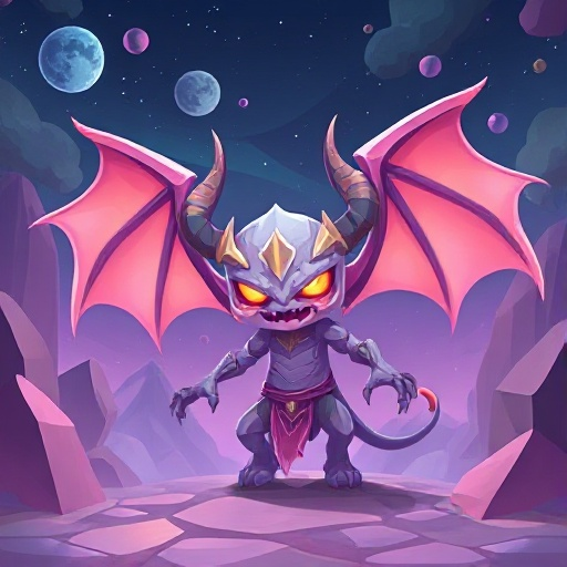 ethereal demon realm, space theme level background
