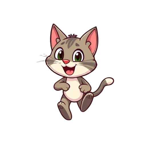 un gatito corriendo